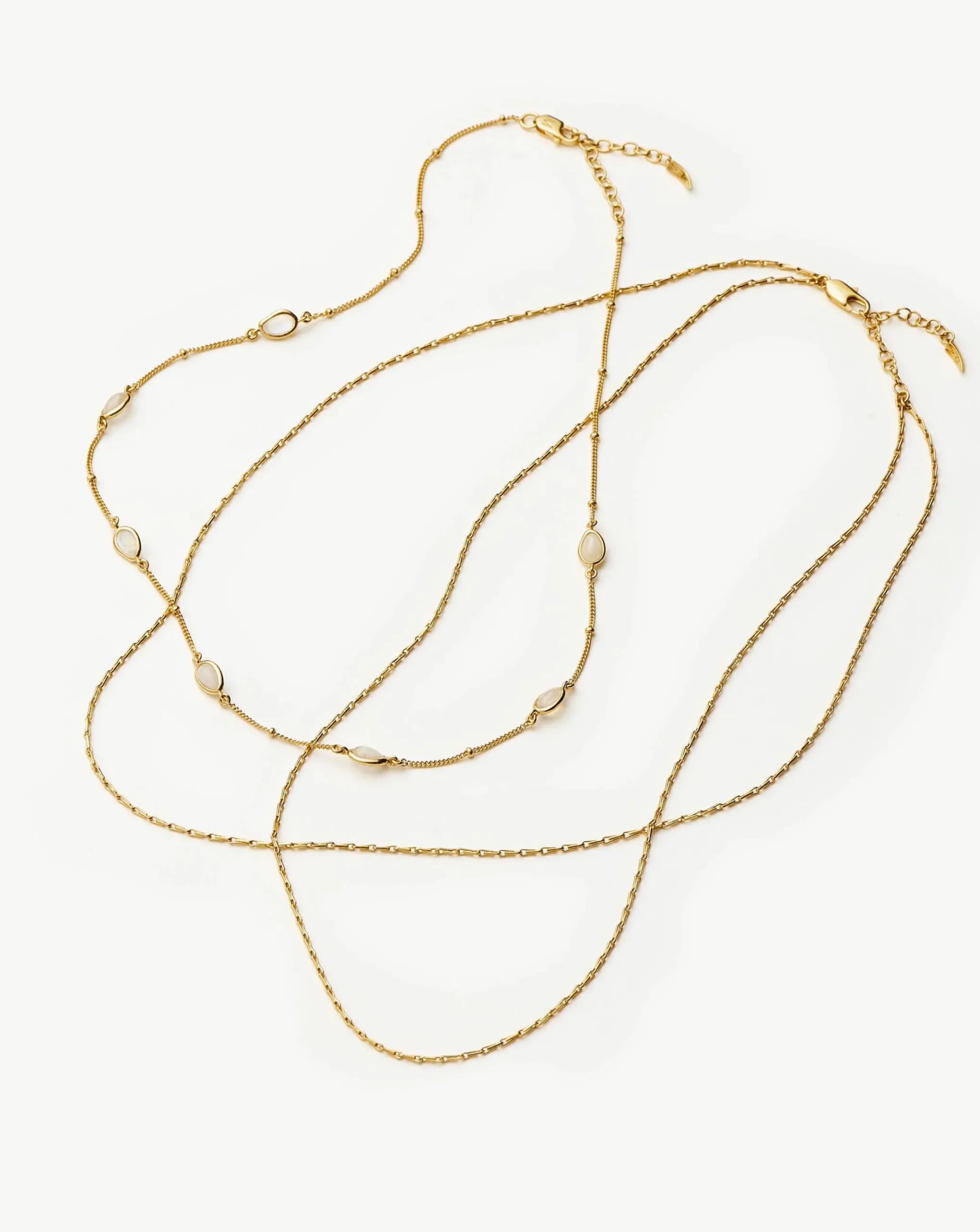 Magma & Twisted Double Chain Necklace Set