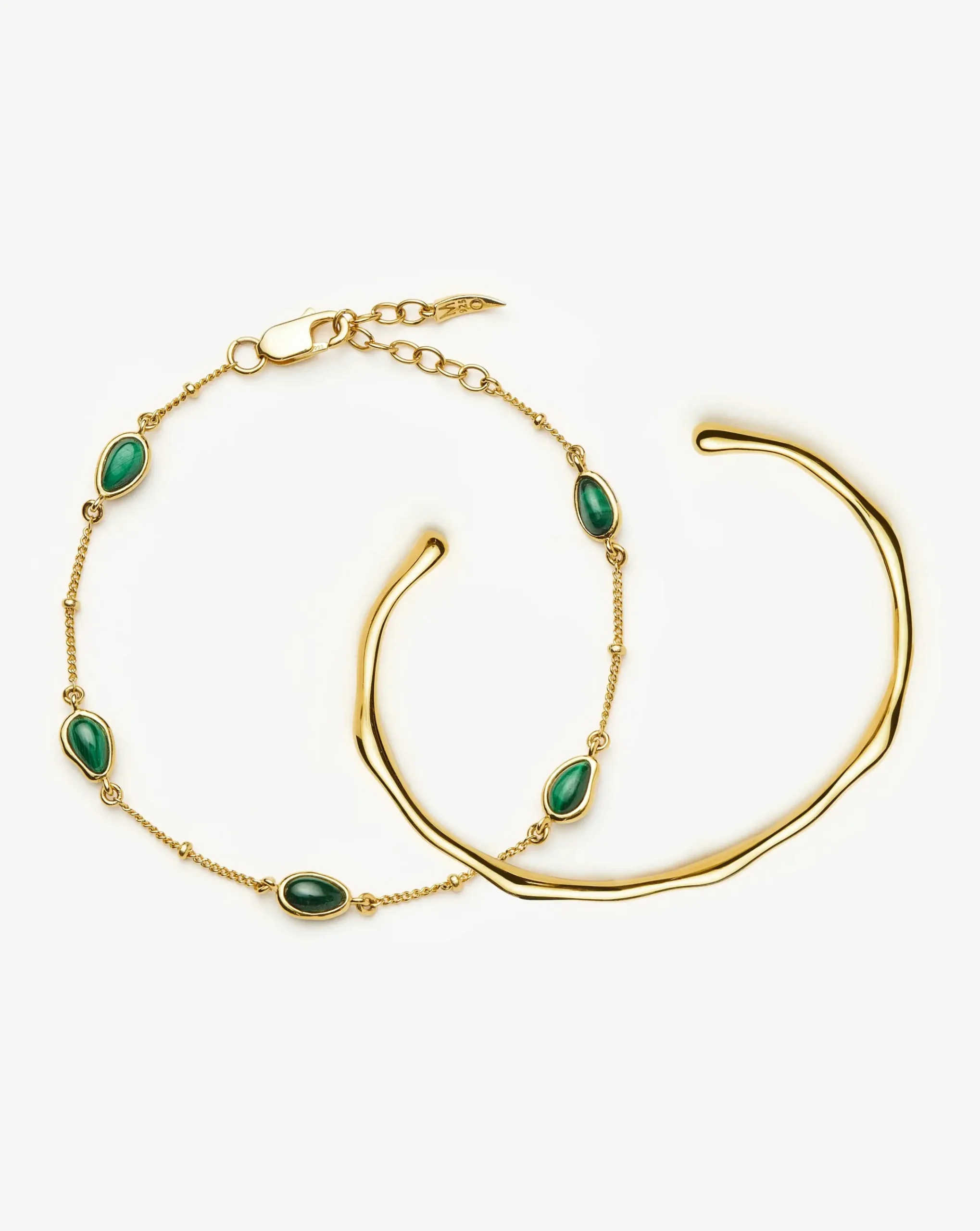 Magma Gemstone & Molten Cuff Bracelet Set