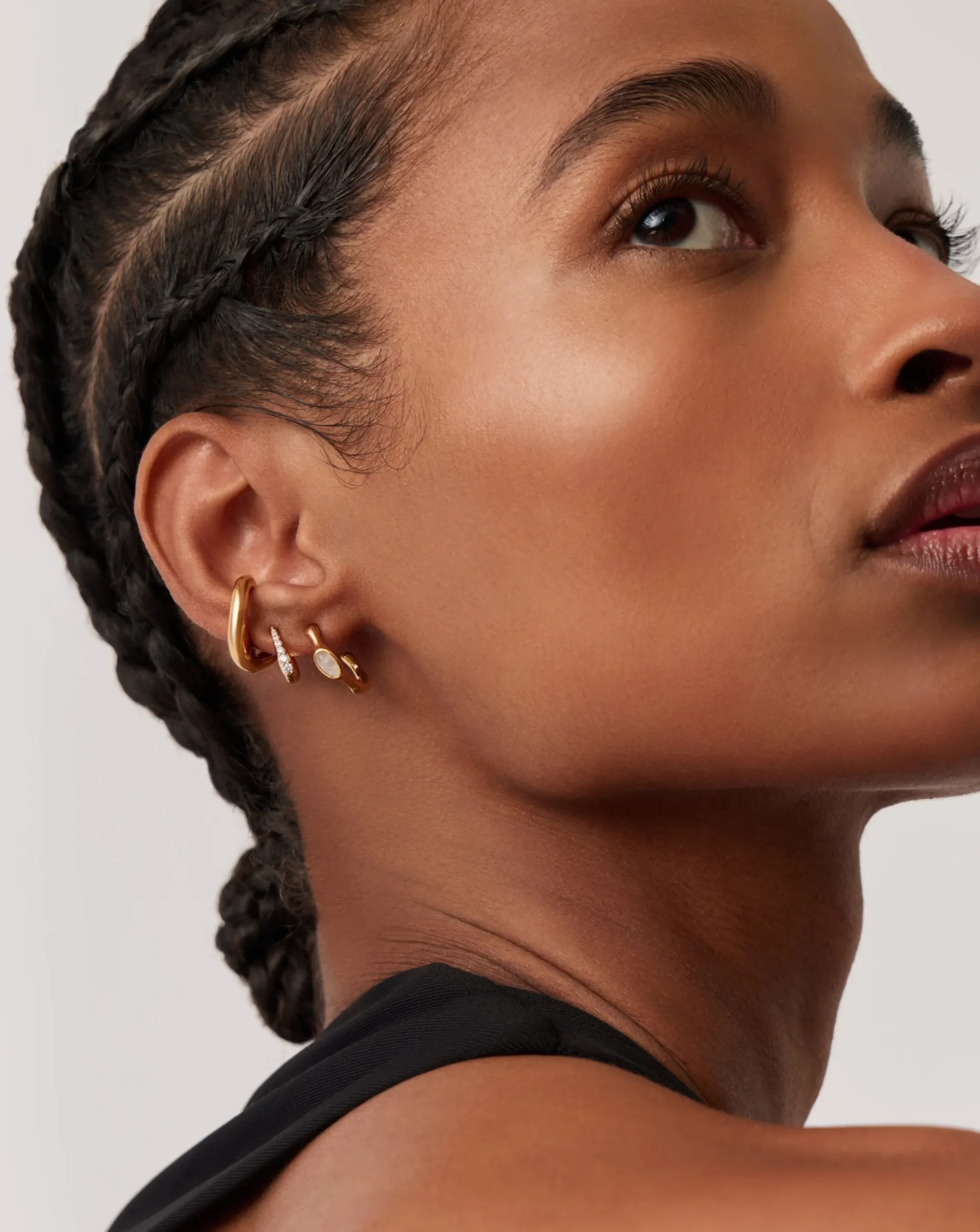 Magma Gemstone Small Hoop Earrings