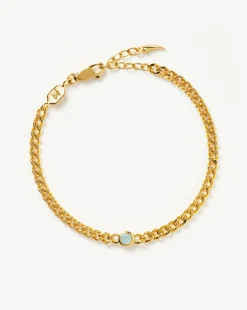 March Birthstone Chain Bracelet