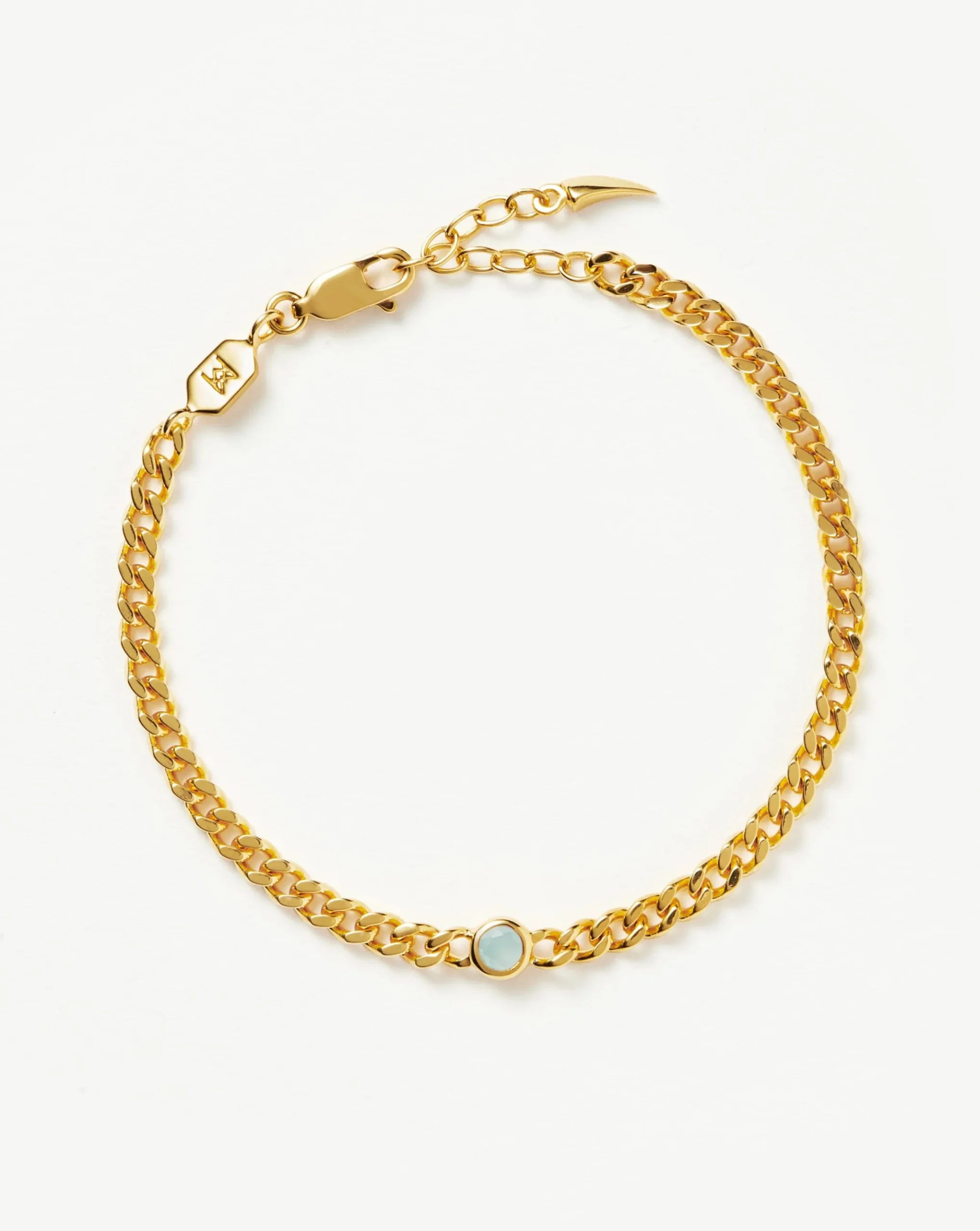 March Birthstone Chain Bracelet