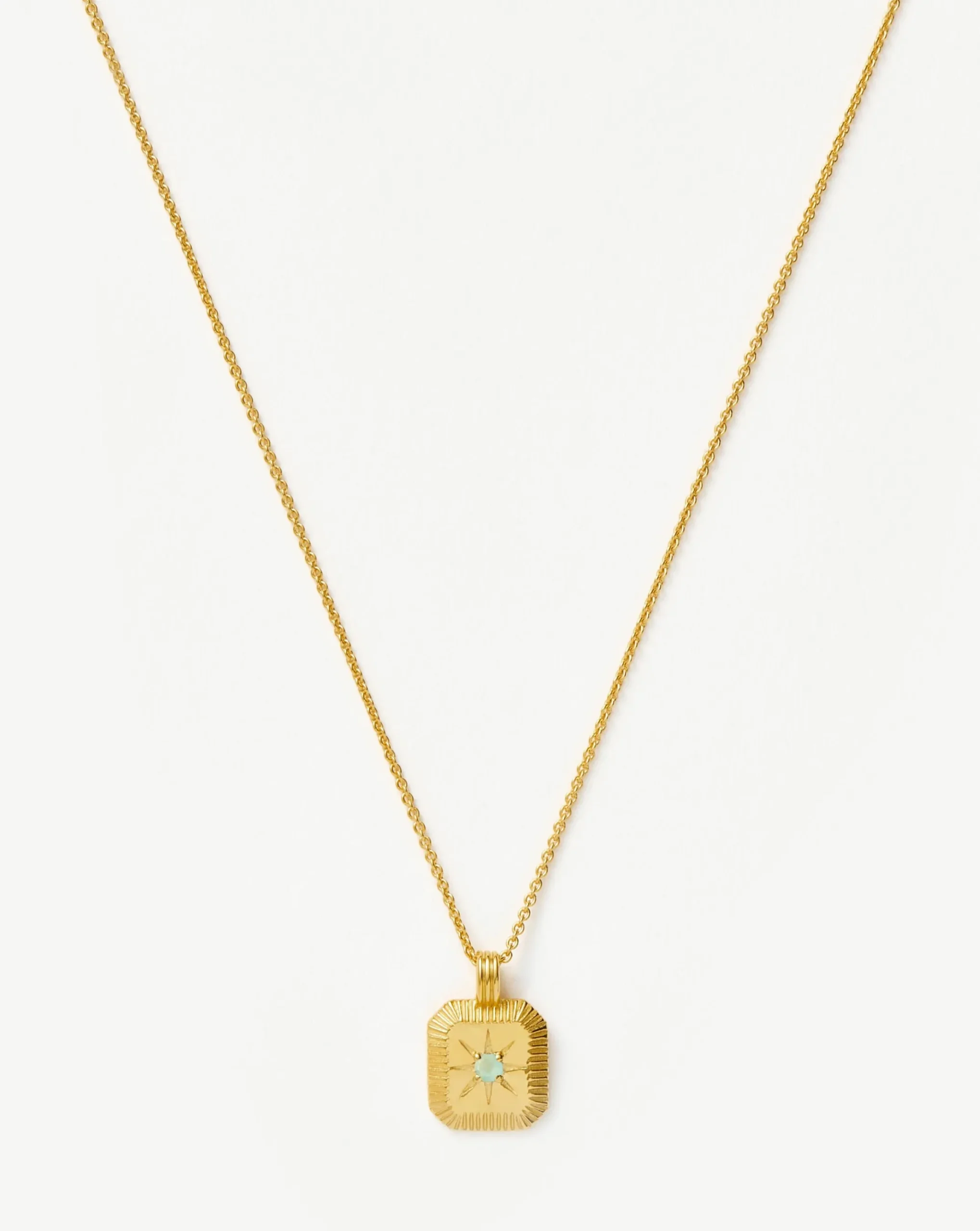 March Birthstone Pendant Necklace