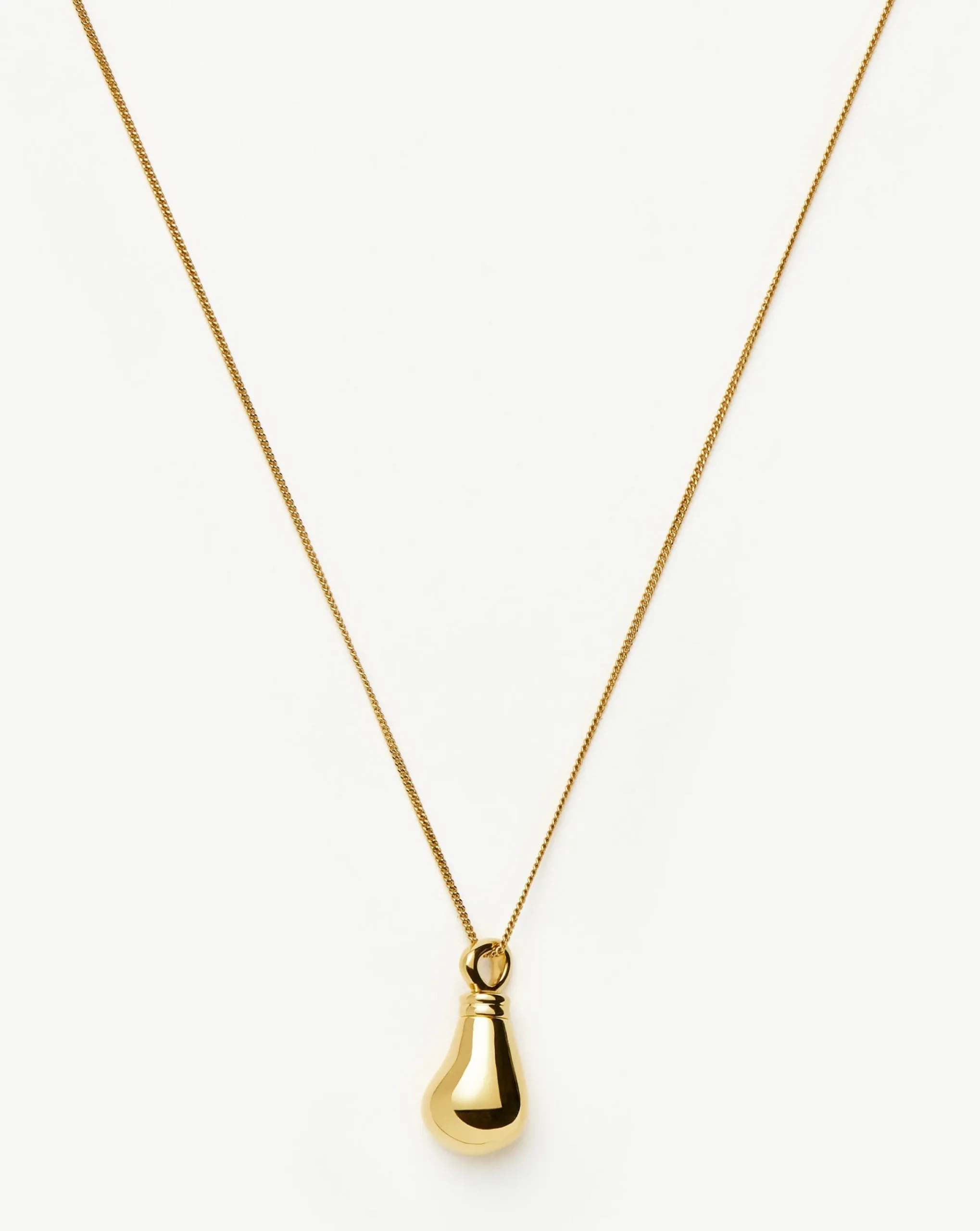 Message in a Bottle Droplet Pendant Necklace