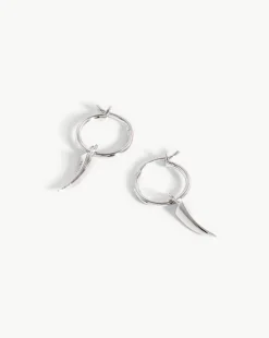 Mini Claw Charm Hoop Earrings