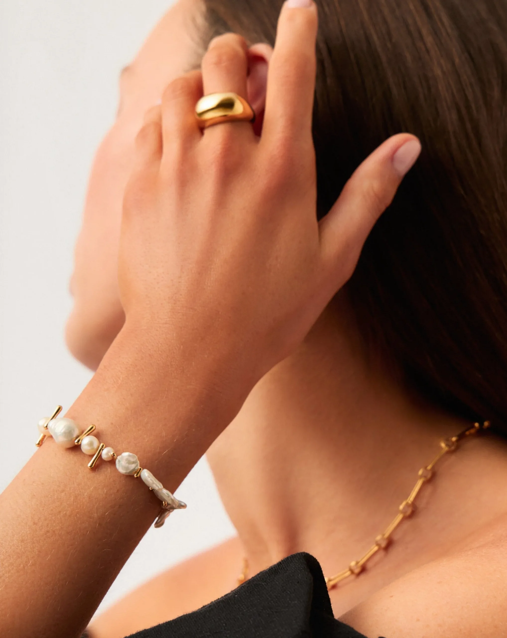 Mixed Pearl Statement Beaded Bracelet