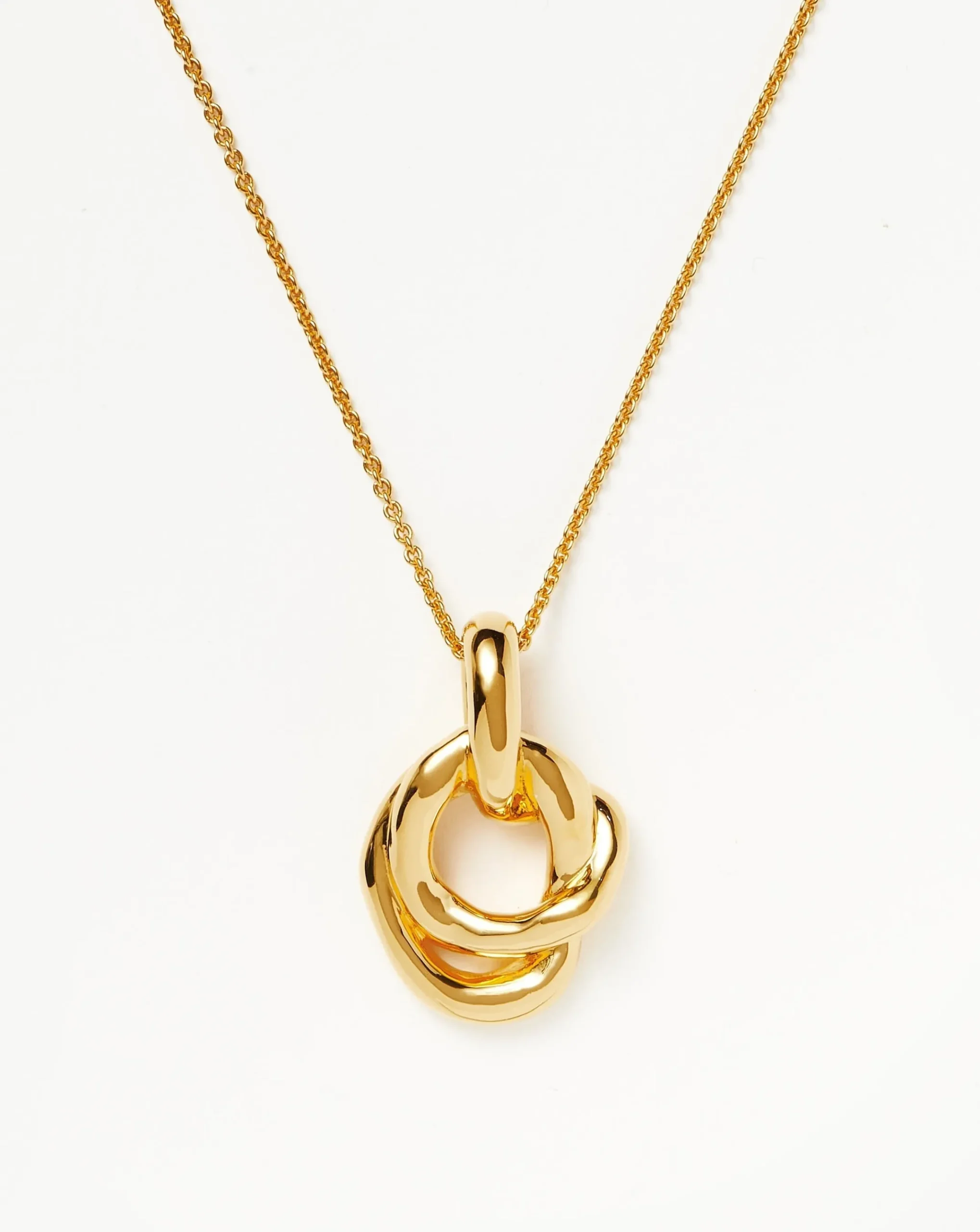 Molten Twisted Double Pendant Necklace