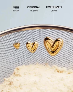 Puffy Heart Oversized Stud Earrings