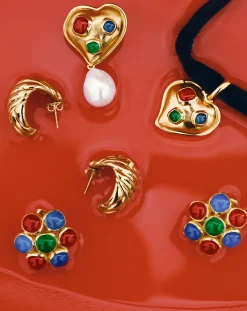 Rouje Lucia Dome Hoop Earrings