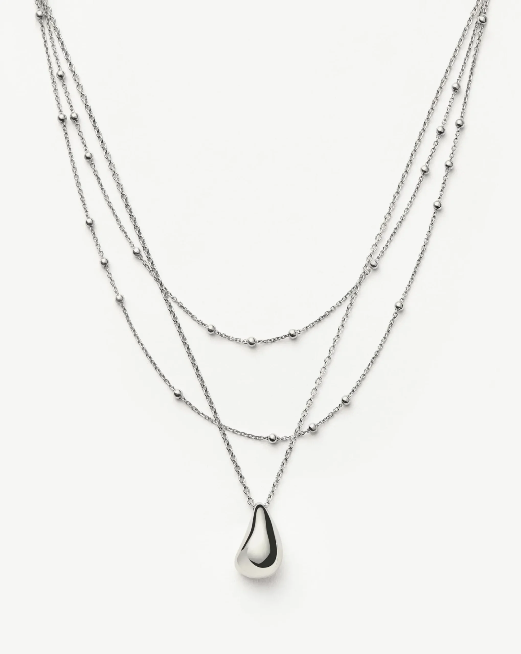 Savi Droplet Pendant & Double Necklace Set