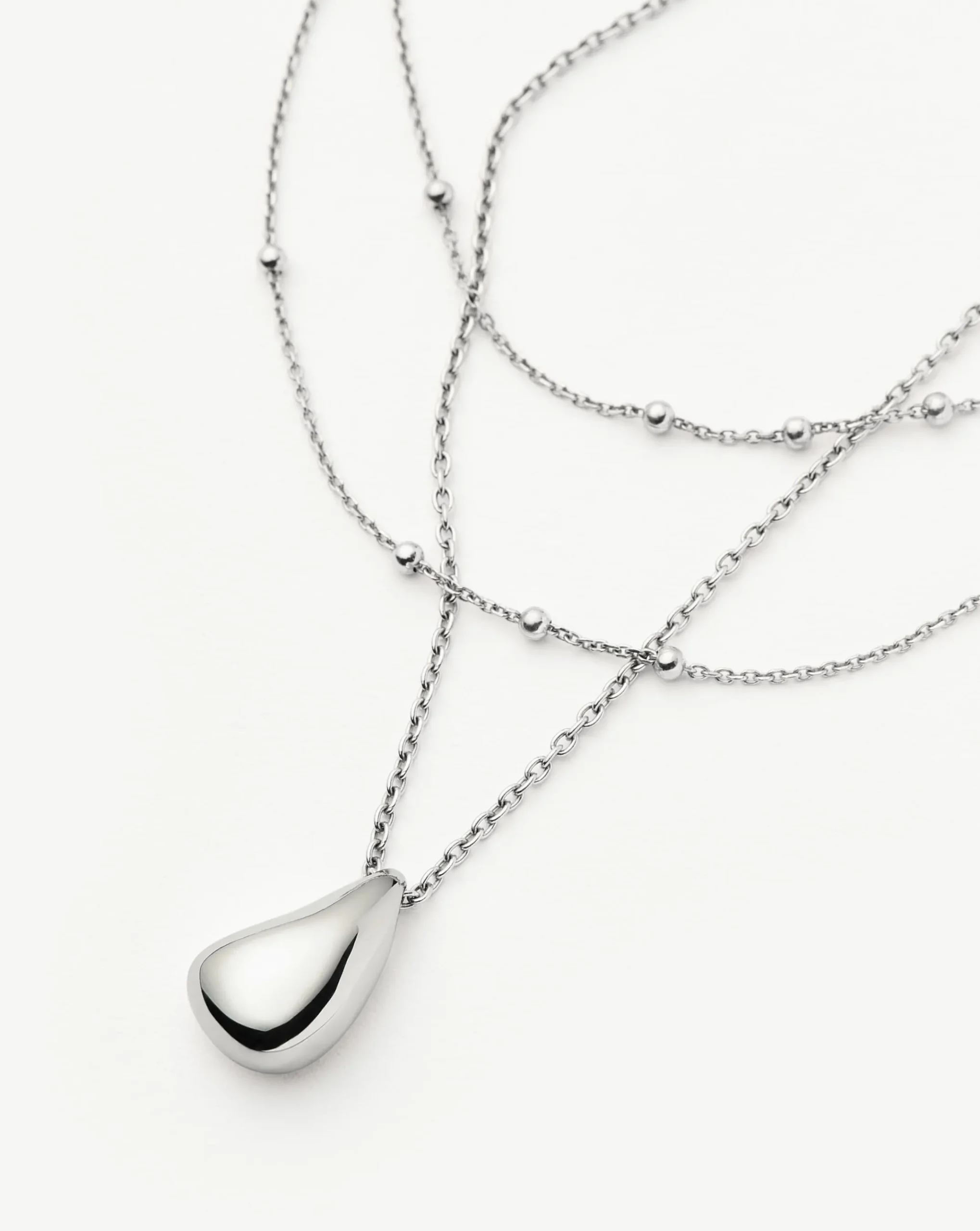 Savi Droplet Pendant & Double Necklace Set