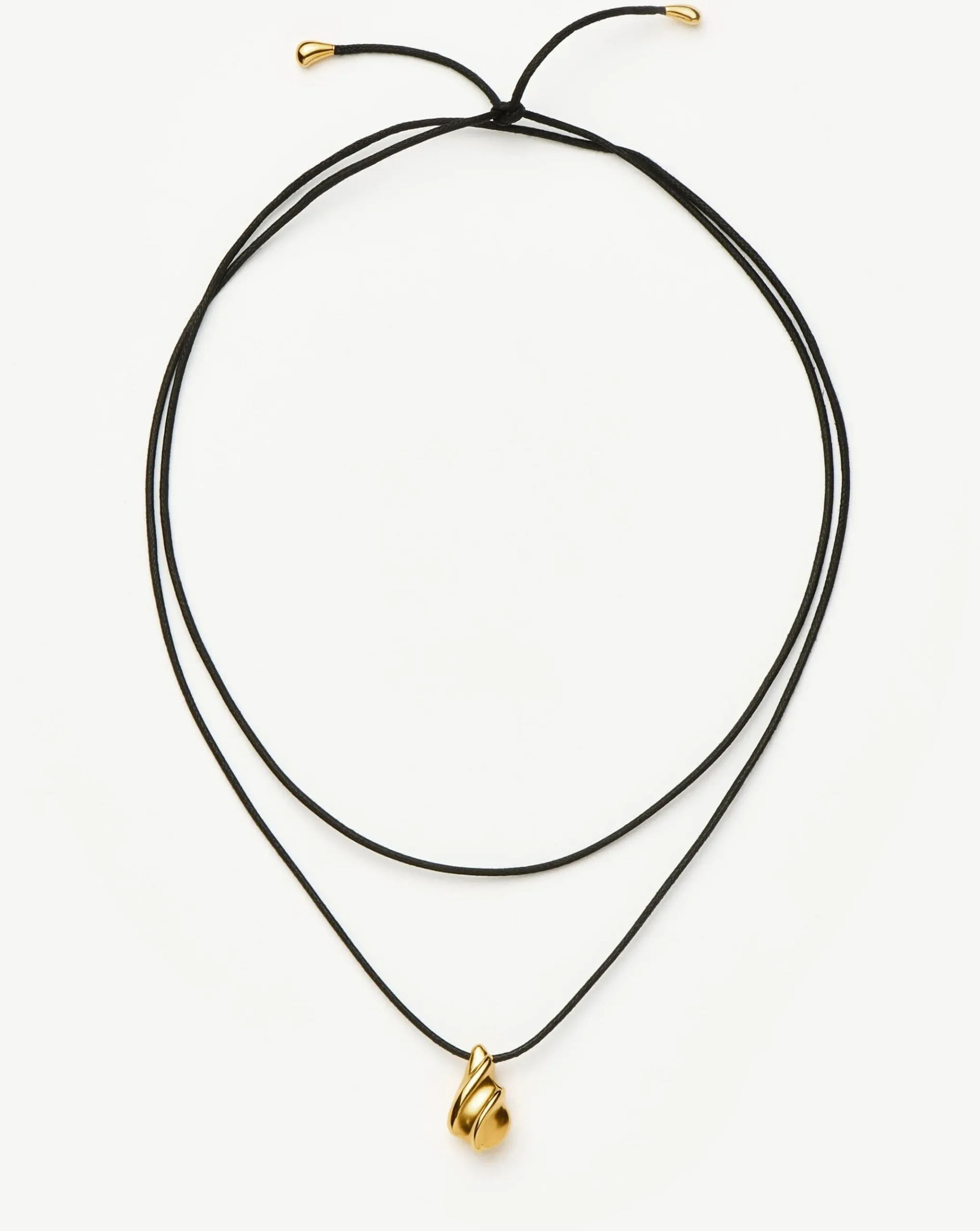 Savi Ridge Droplet Pendant Cord Necklace