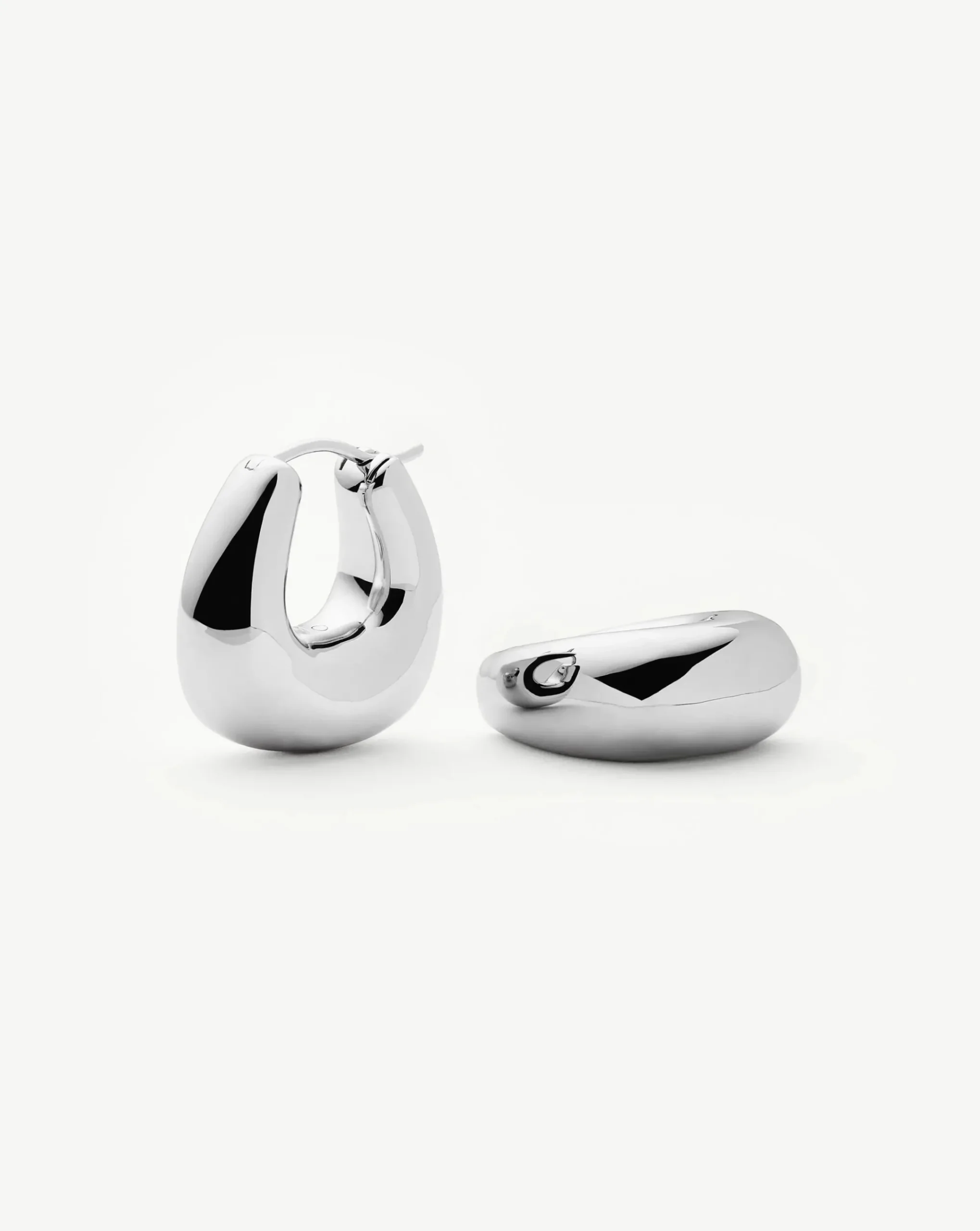 Sculptural Chubby Small Hoop Earrings