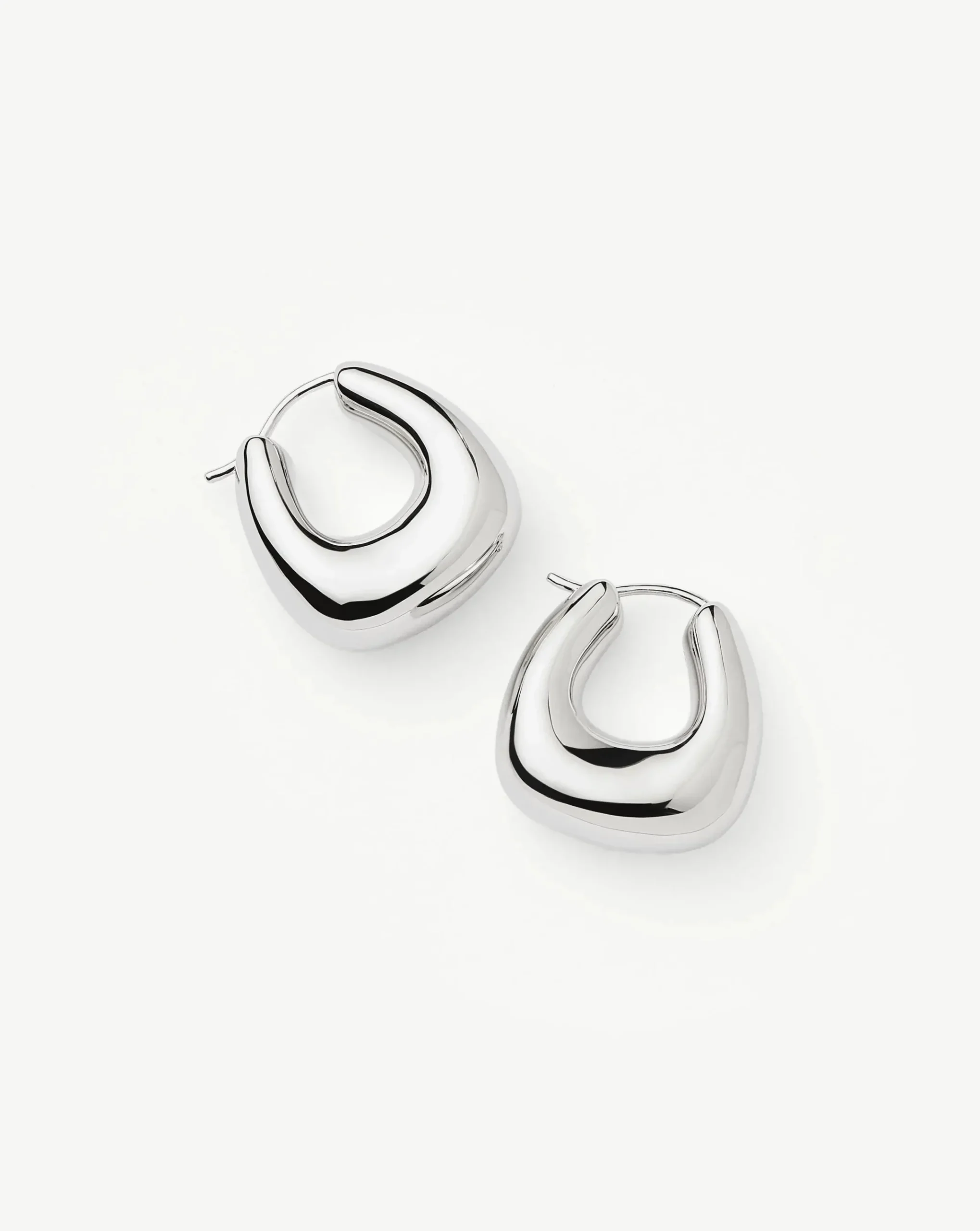 Sculptural Chubby Small Hoop Earrings