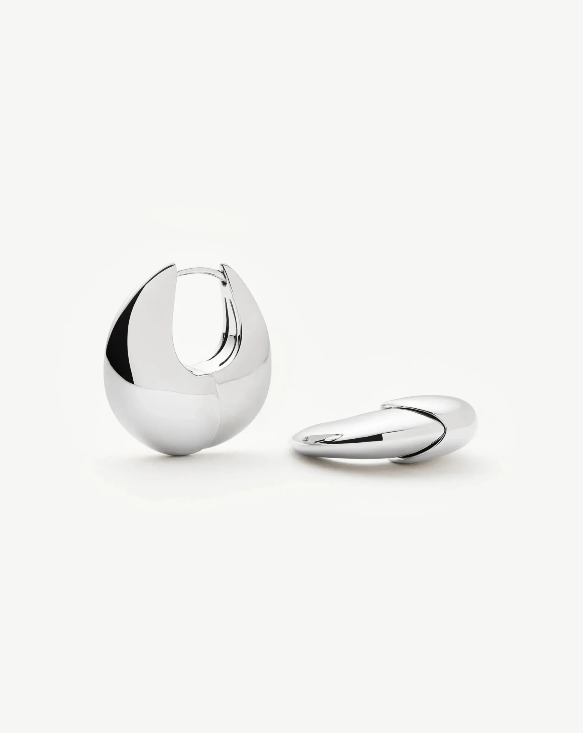 Sculptural Pebble Small Hoop Earrings