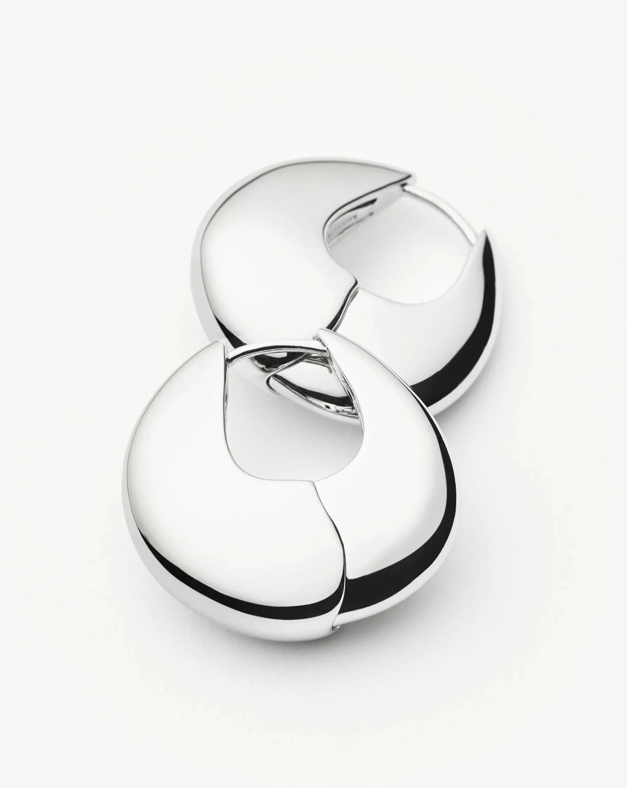 Sculptural Pebble Small Hoop Earrings