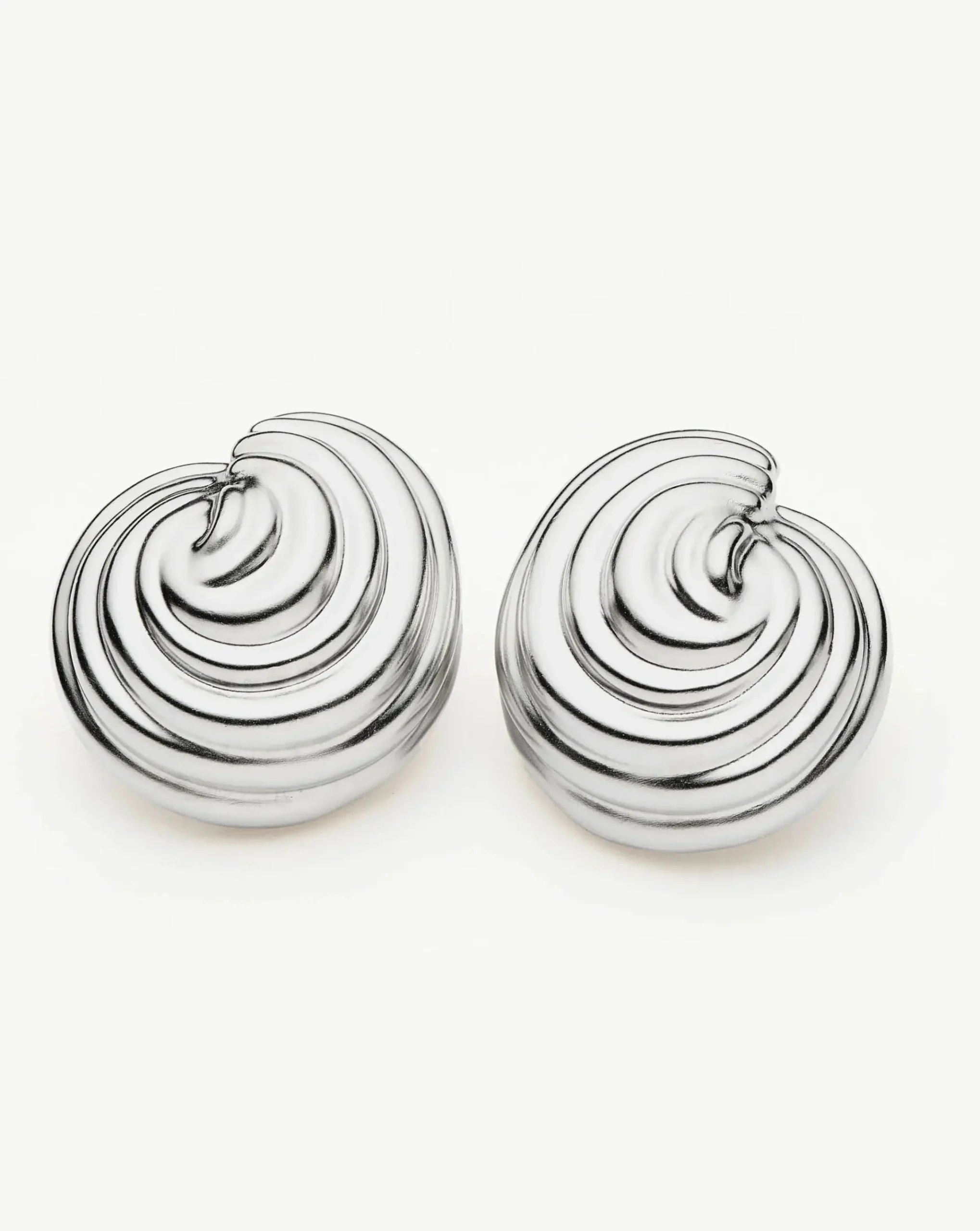 Spiral Dome Oversized Stud Earrings
