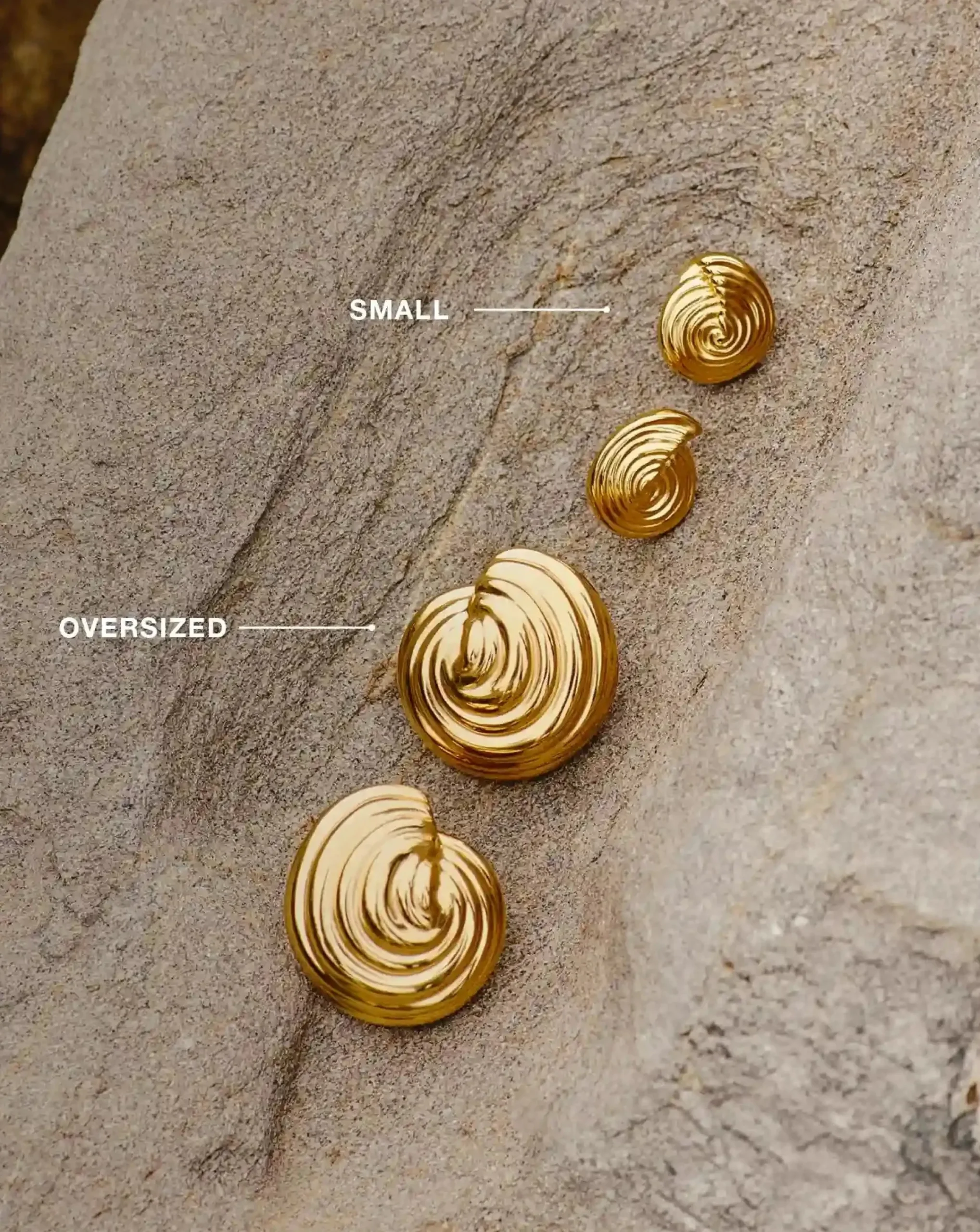 Spiral Dome Oversized Stud Earrings