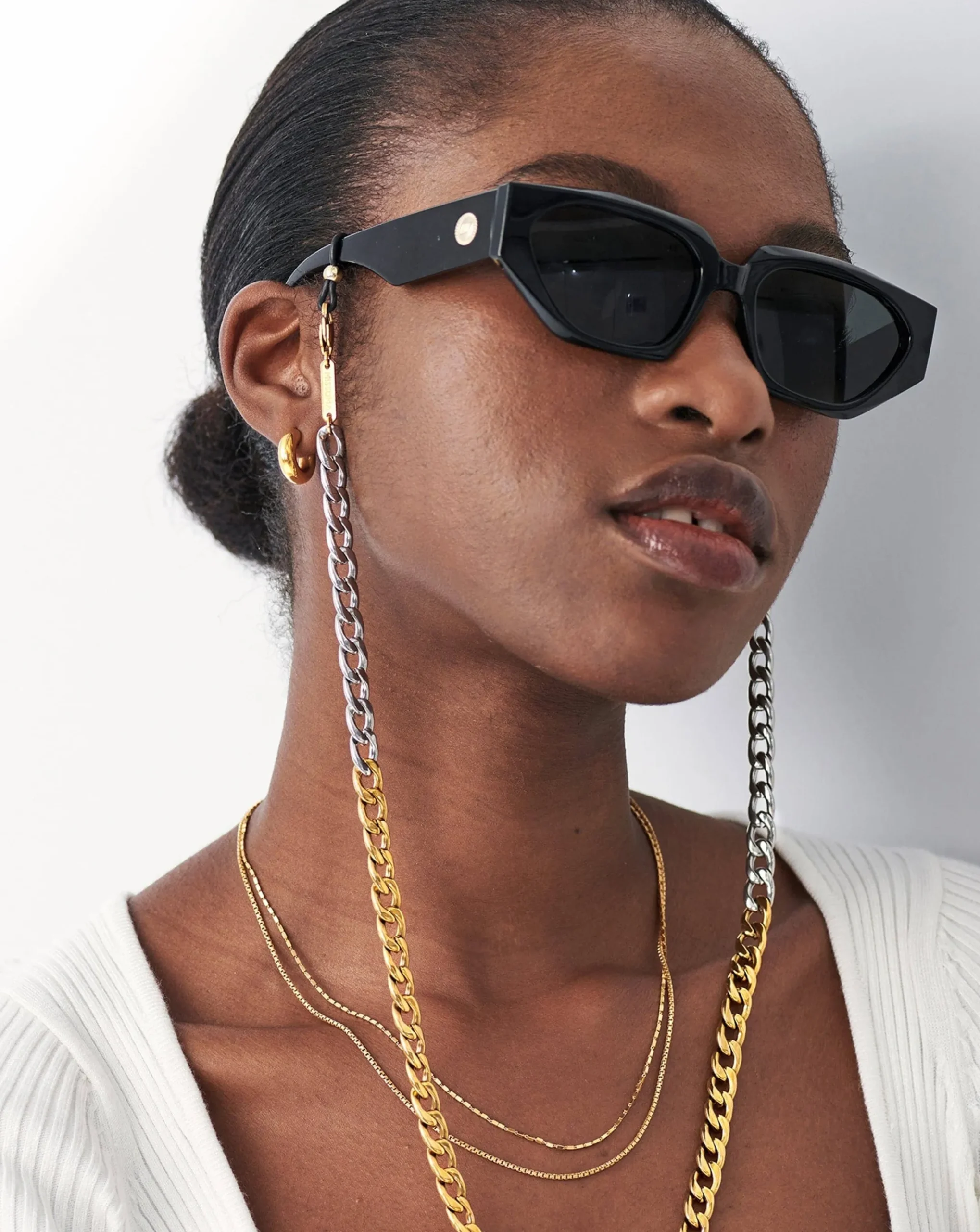 Two Tone Curb Eyewear Chain